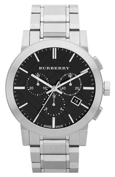 burberry check stamped chronograph bracelet watch 42mm|where to buy burberry watches.